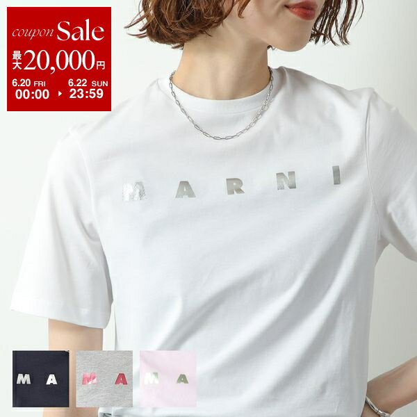 MARNI KIDS マルニ キッズ Tシャツ M01317 M00HZ レディース ガールズ 半袖 カットソー ロゴT クルーネック コットン カラー2色 M01317M00HZ0M803のサムネイル
