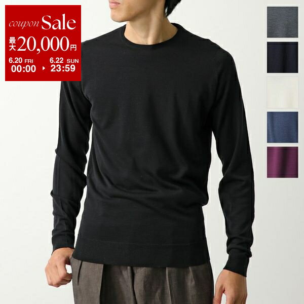 楽天インポートセレクトmusee【6/20～22限定・最大2万円OFFクーポン配布中】JOHN SMEDLEY ジョンスメドレー ニットトップス LUNDY STANDARD FIT メンズ メリノウール クルーネック セーター ハイゲージ 無地