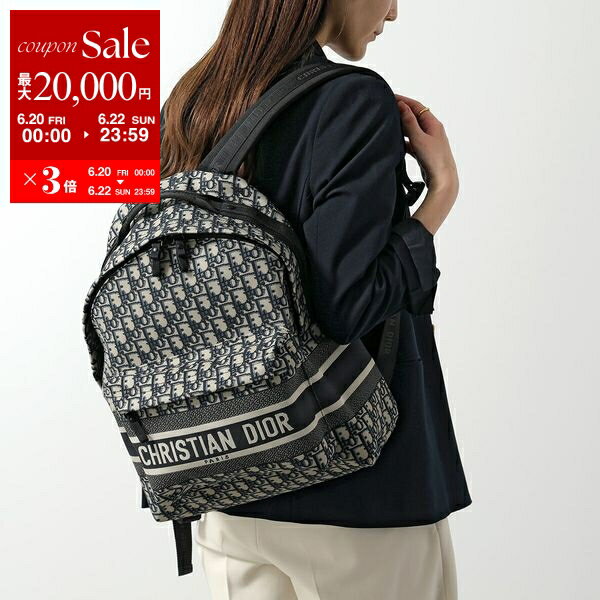 【6/20～22限定・最大2万円OFFクーポン配布中】Dior ディオール バックパック Diortravel ディオールトラベル M6104STZQ レディース リュック 撥水 ジャガードロゴ 鞄 M928【po_sannn】のサムネイル