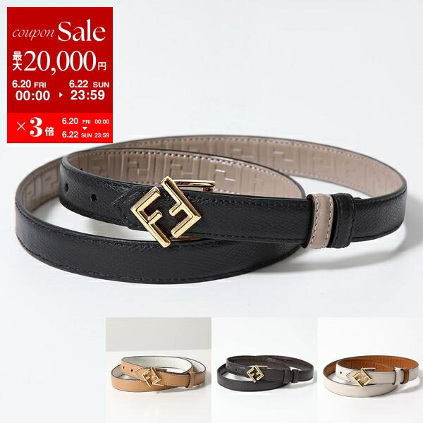 楽天インポートセレクトmusee【6/20～22限定・最大2万円OFFクーポン配布中】FENDI フェンディ ナローベルト 8C0687 ANH8 レディース レザー リバーシブル FFダイヤモンド カラー4色【po_sannn】