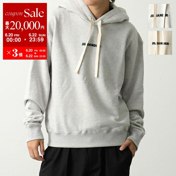 【6/20～22限定・最大2万円OFFクーポン配布中】JIL SANDER+ ジルサンダー プラス パーカー J47GU0002 J20010 メンズ プルオーバー スウェット ロゴ 長袖 カラー2色【po_sannn】