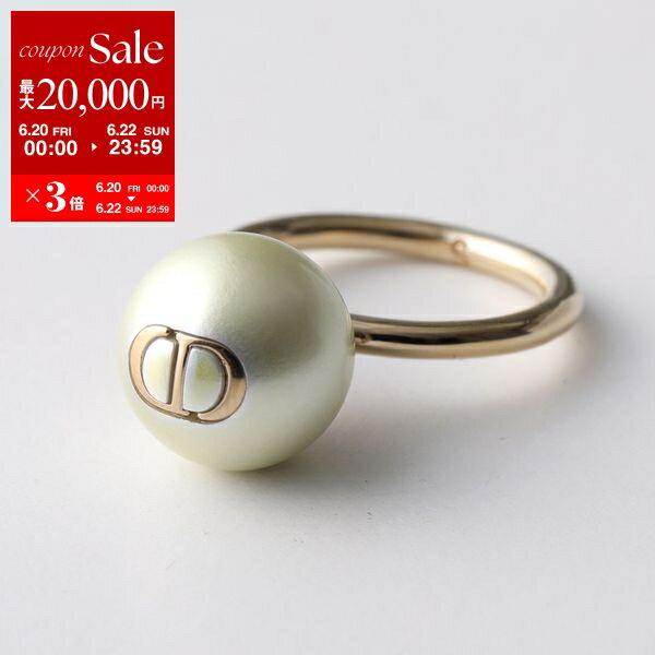 楽天インポートセレクトmusee【6/20～22限定・最大2万円OFFクーポン配布中】Dior ディオール リング Amulets アミュレット R2200WOMRS レディース パール 指輪 アクセサリー CDロゴ 301/Gold-White【po_sannn】