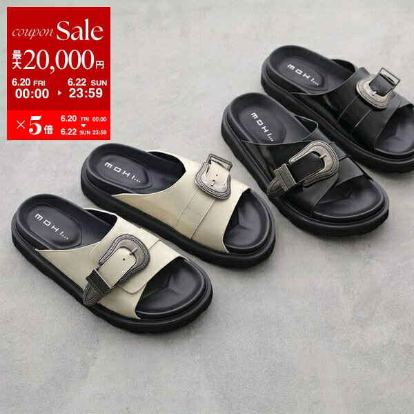 楽天インポートセレクトmusee【6/20～22限定・最大2万円OFFクーポン配布中】MOHI モヒ サンダル RD22-15 レディース バックル ベルト レザー シューズ 靴 カラー2色【po_fivee】