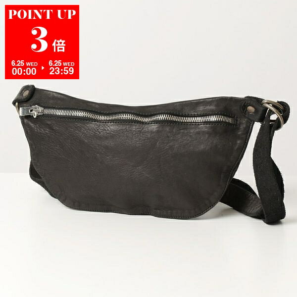 楽天インポートセレクトmusee【6/25限定・ポイント3倍】GUIDI グイディ Q100 soft horse full grain SMALL LEATHER BELT BAG ソフトホースレザー スモールショルダーバッグ ベルトバッグ 鞄 BLKT メンズ【po_sannn】