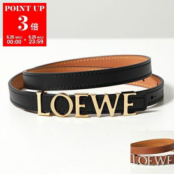 楽天インポートセレクトmusee【6/25限定・ポイント3倍】LOEWE ロエベ ナローベルト E619Z16X16 レディース レザー ロゴ カラー2色【po_sannn】
