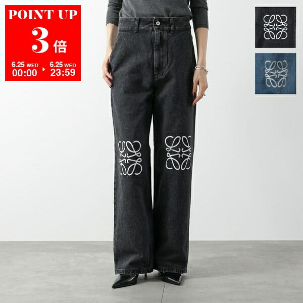 LOEWE ロエベ ジーンズ ANAGRAM BAGGY アナグラム バギー S359Y11XBU レディース デニムパンツ ジーパン Gパン 1100/BLACK【po_sannn】のサムネイル