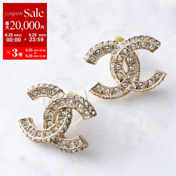 CHANEL シャネル ピアス A86504 Y09569 レディース ココマーク CCマーク ラインストーン アクセサリー Z2800のサムネイル
