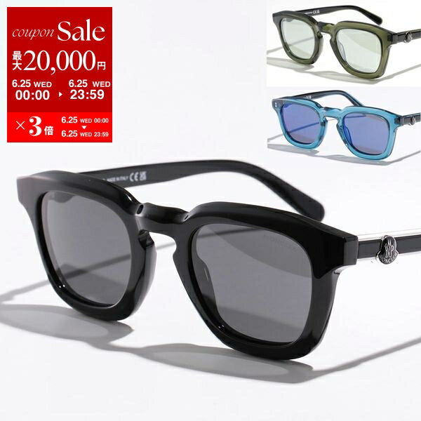 楽天インポートセレクトmusee【6/25限定・最大2万円OFFクーポン配布中】MONCLER モンクレール サングラス ML0262 メンズ ウェリントン型 メガネ 眼鏡 アイコンメタルロゴ クリアフレーム セルフレーム アイウェア カラー3色【po_sannn】【dc_kikaku】