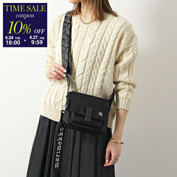 楽天インポートセレクトmusee【6/24-18時～10％OFFクーポン対象】marimekko マリメッコ ショルダーバッグ MINI MESSENGER SOLID 092538 レディース ナイロン クロスボディ ポシェット ロゴ 鞄 009【cp_ten】