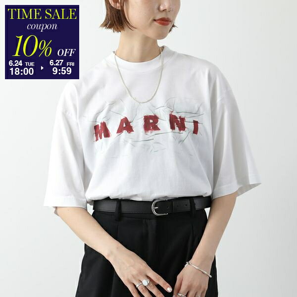【6/24-18時～10％OFFクーポン対象】MARNI マルニ Tシャツ HUMU0223PV U
