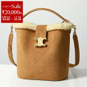 CELINE セリーヌ ショルダーバッグ Medium Louise ミディアム ルイーズ 116613GFT.18CM レディース トリオンフ ポーチ付き スウェード シアリング ボア 鞄 Tobacco/Cream