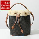 CELINE セリーヌ ハンドバッグ Bucket Clara バケット クララ 116882GH3.03TV レディース トリオンフキャンバス シアリング ムートン ボア 鞄 Tan-Natural