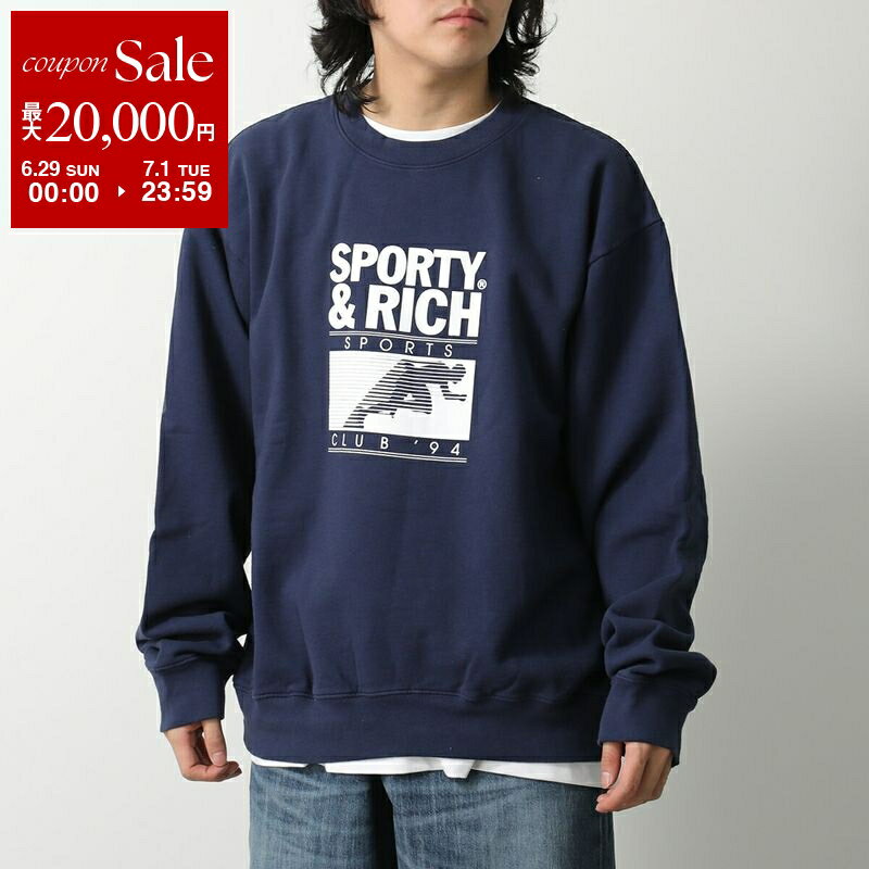 SPORTY＆RICH スポーティアンドリッチ トレーナー CR885 メンズ スウェット 裏起毛 