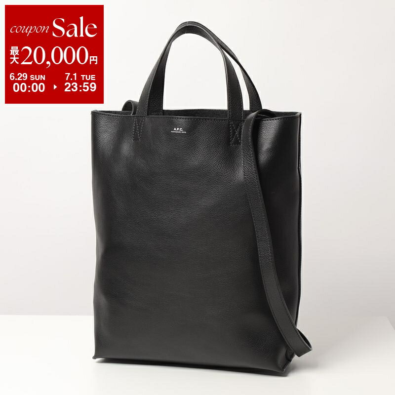 楽天インポートセレクトmuseeAPC A.P.C. アーペーセー トートバッグ cabas maiko medium PXBOK M61659 レディース レザー ミディアム ショルダーバッグ 鞄 LZZ/NOIR