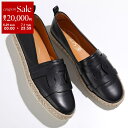 TODS トッズ エスパドリーユ KATE ケイト XXW66B0GT90MDL レディース レザー スリッポン ロゴ フラット シューズ 靴 B999/NERO XXW66B0GT90MDLB999