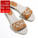 FENDI フェンディ サンダル 8R8337 AJZU レディース ロゴ フラット シューズ 靴 F0WPF/CUOIO-GREZZO【po_sannn】