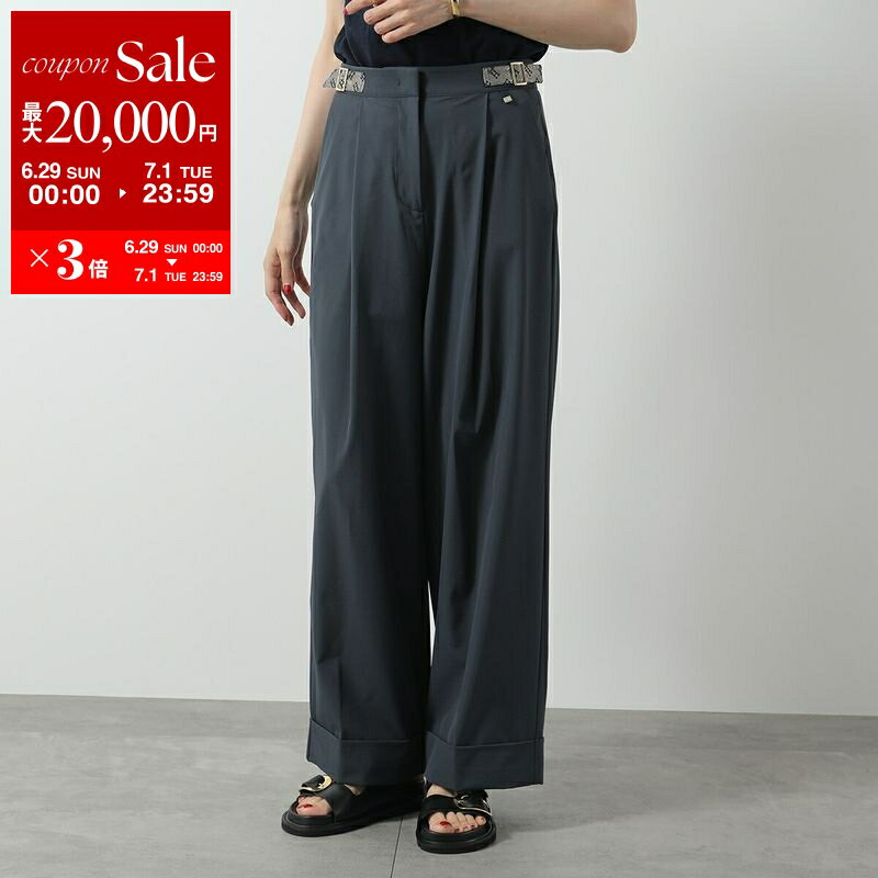 HERNO ヘルノ ワイドパンツ PT000092D 12609Z レディース ストレッチ ワンタック テーパード シルエット 軽量 形状記憶 9200【po_sannn】