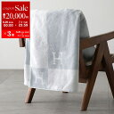 HERMES エルメス バスタオル 90×120 アヴァロン AVALON 102196M レディース コットン ジャガード ブロック Hロゴ ライトブルー【p...