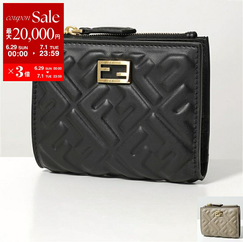 楽天インポートセレクトmuseeFENDI フェンディ 二つ折り財布 SMALL WALLET SL NAPPA MATISSE 8M0506 AAJD レディース レザー ミニ財布 FFロゴ カラー2色【po_sannn】