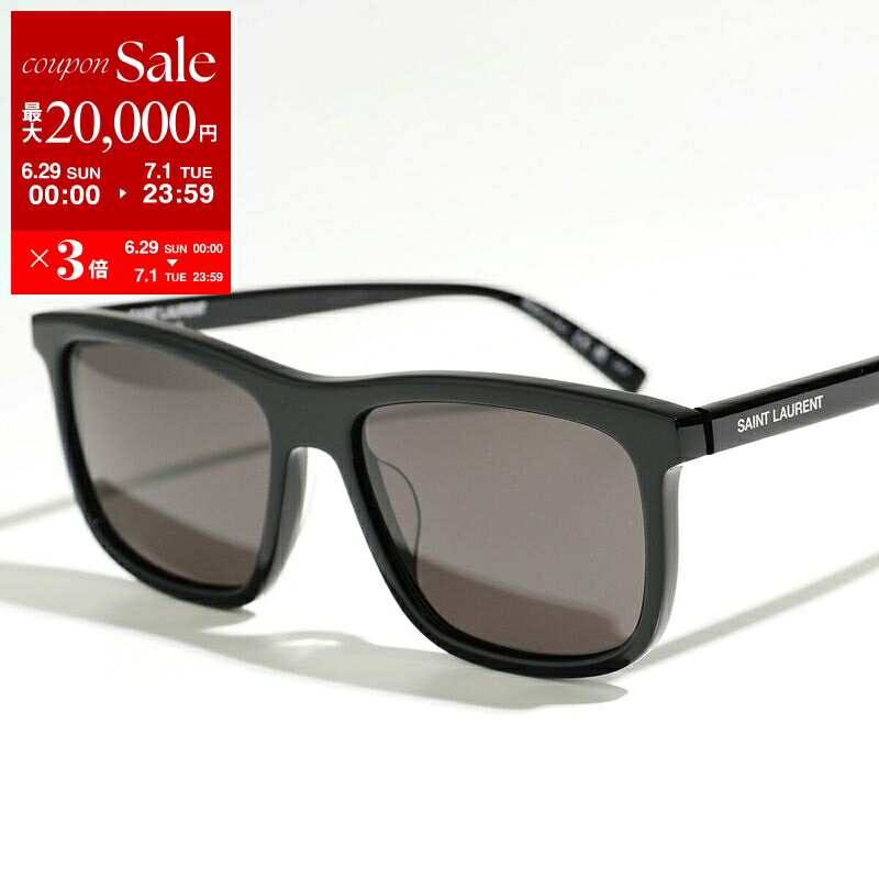 SAINT LAURENT サンローラン サングラス SL 501 レディース スクエア型 ロゴ UVカット セルフレーム アイウェア フルリム 001【po_sannn】