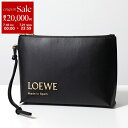 【7/18~21限定・最大2万円OFFクーポン配布中】LOEWE ロエベ クラッチバッグ T POUCH Tポーチ CLE0MIPX01 レディース カーフレザー ロゴ リスレット付き 鞄 ブラック