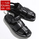 【7/5-7/6限定・最大2万円OFFクーポン配布中】THE ROW ザ・ロウ グルカサンダル FISHERMAN フィッシャーマン F1343 N60 レディース CREPE レザー ストラップ フラット サンダル 靴 BLACK【dc_kikaku】