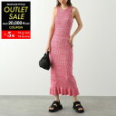 【7/11-9:59迄3000円OFFクーポン対象】GANNI ガニー ワンピース Melange Sleeveless Dress K1898 2565 レディース ニット メランジ ノースリーブ タイト フリル 487/LOVE-POTION【po_fivee】【outlet】