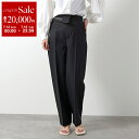 【7/13-7/15限定・最大2万円OFFクーポン配布中】FENDI フェンディ スラックス FR6540 S9A レディース モヘア混紡 アシンメトリー テーパード キッドモヘア キャロットフィットパンツ センタークリース F0GME/BLACK