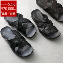 【7/13-7/15限定・最大2万円OFFクーポン配布中】BRADOR ブラドール サンダル 46620 メンズ フラット タンニン レザー コンフォート シューズ 靴 カラー2色