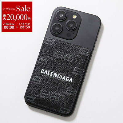 【7/13-7/15限定・最大2万円OFFクーポン配布中】BALENCIAGA バレンシアガ カードケース SIGNATURE MAGNET CARD HOLDEDR 785250 210D8 メンズ BBモノグラム シグネチャー マグネット スマホ マグセーフ対応 パスケース 定期入れ 1061/BLACK/GREY