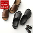 【7/13-7/15限定・最大2万円OFFクーポン配布中】BRADOR ブラドール フラット サンダル 34777 レディース タンニン レザー ストラップ コンフォート シューズ 靴 カラー3色