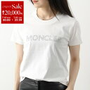 【7/13-7/15限定・最大2万円OFFクーポン配布中】MONCLER モンクレール 半袖Tシャツ 8C00014 829HP レディース スタッズ ロゴ コットン クルーネック 033