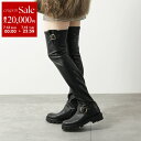 Jimmy Choo ジミーチュウ ニーハイブーツ BIKER II OTK FLAT QOZ レディース ストレッチ バイカーブーツ バックル 靴 BLACK