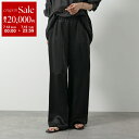 MAX MARA LEISURE マックスマーラ レジャー ワイドパンツ ACCANTO レディース サテン ストレート 007/Nero