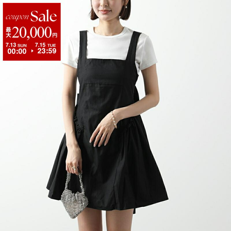 Sister Jane シスタージェーン ワンピース LYRICAL BOW MINI DRESS DRD540 レディース ミニ丈 ドレス ノースリーブ フリル BLK/Coal-Black
