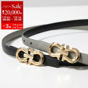 FERRAGAMO フェラガモ ナローベルト 230330 レディース リバーシブル レザー ガンチーニ 003/ASH-GREY/NERO【po_sannn】