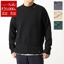 【7/30限定・最大2万円OFFクーポン配布中】MARNI マルニ セーター GCMG0210A0 UFC652 メンズ クルーネック 長袖 ダメージ加工 コッ...