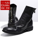 【7/30限定・最大2万円OFFクーポン配布中】GUIDI グイディ バックジップブーツ 986 メンズ ホースレザー フルグレイン アルチザン ショート 靴 BLKT