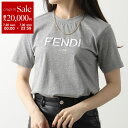 【7/30限定・最大2万円OFFクーポン配布中】FENDI フェンディ 半袖Tシャツ FS7254 ALCA レディース ロゴ刺繍 コットン クルーネック カッ...