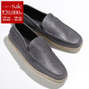 【7/30限定・最大2万円OFFクーポン配布中】TODS トッズ エスパドリーユ XXM66B0BM4ZTJP メンズ レザー ロゴ スリッポン フラット シュ...
