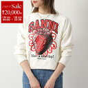 【7/30限定・最大2万円OFFクーポン配布中】GANNI ガニー スウェットシャツ Isoli Raglan Strawberry Sweatshirt T3...