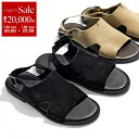 【7/30限定・最大2万円OFFクーポン配布中】ZEUS ゼウス サンダル 22224 メンズ スウェード レザー バックストラップ コンフォート シューズ 靴...