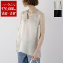 【7/30限定・最大2万円OFFクーポン配布中】ante aciem アンテアシーム ノースリーブトップス 21254754 レディース サテン Vネック カラ...