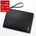 【8/1〜3限定・最大2万円OFFクーポン配布中】SAINT LAURENT サンローラン クラッチバッグ 683827 1JB0E メンズ レザー リストレッ...