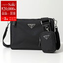 【8/1〜3限定・最大2万円OFFクーポン配布中】PRADA プラダ ショルダーバッグ 2VH113 2DMH メンズ ナイロン サフィアーノレザー クロスボデ...