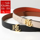 【8/1~3限定・最大2万円OFFクーポン配布中】Lauren Ralph Lauren ローレンラルフローレン ベルト REV LRL 30 BELT 412912039 ロゴ リバーシブル ペブルド レザー レディース メタルバックル カラー2色