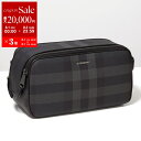 【8/1〜3限定・最大2万円OFFクーポン配布中】BURBERRY バーバリー セカンドバッグ DOUBLE ZIP WASHBAG 8071854 メンズ チ...