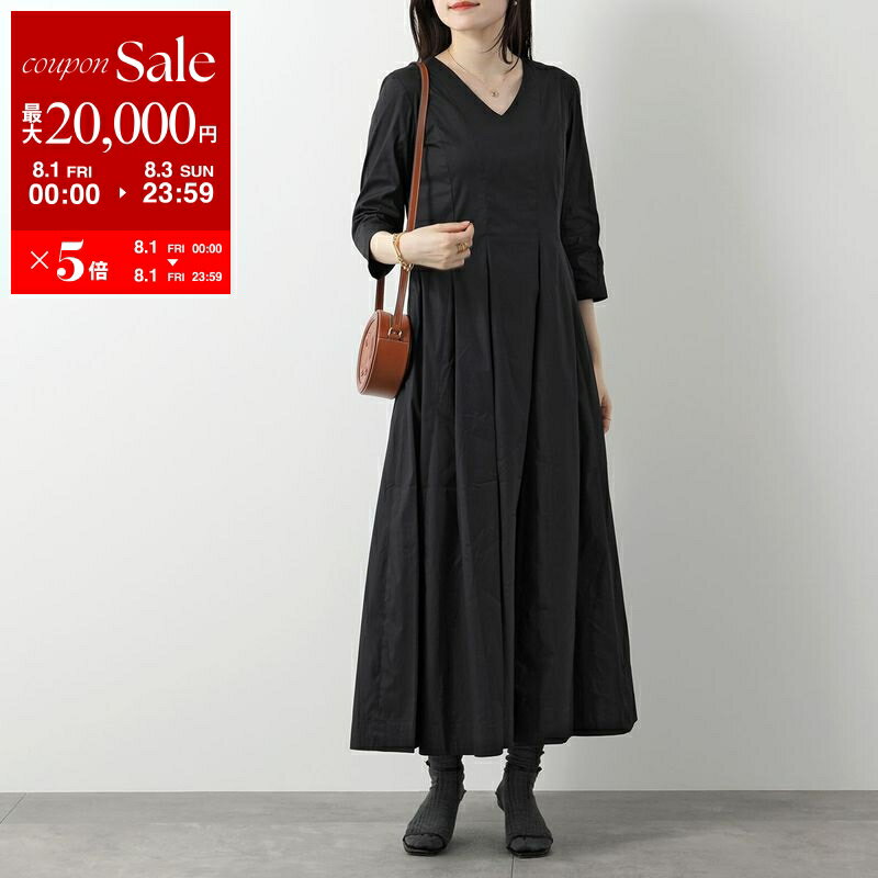 【美品】Max Mara ノースリーブロングワンピース プリーツ フレア 42 360711114_1.jpg