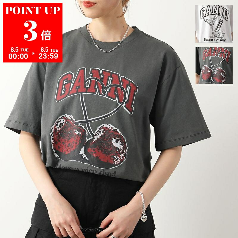週末限定刺繍TシャツGANNI 楽天市場】ganni tシャツの通販