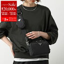 【8/10限定・最大2万円OFFクーポン配布中】PRADA プラダ ショルダーバッグ ブリック 2VH070 2DMH レディース クロスボディバッグ Re-Nylon サフィアーノレザー ロゴ 鞄 F0002/NERO【dc_kikaku】